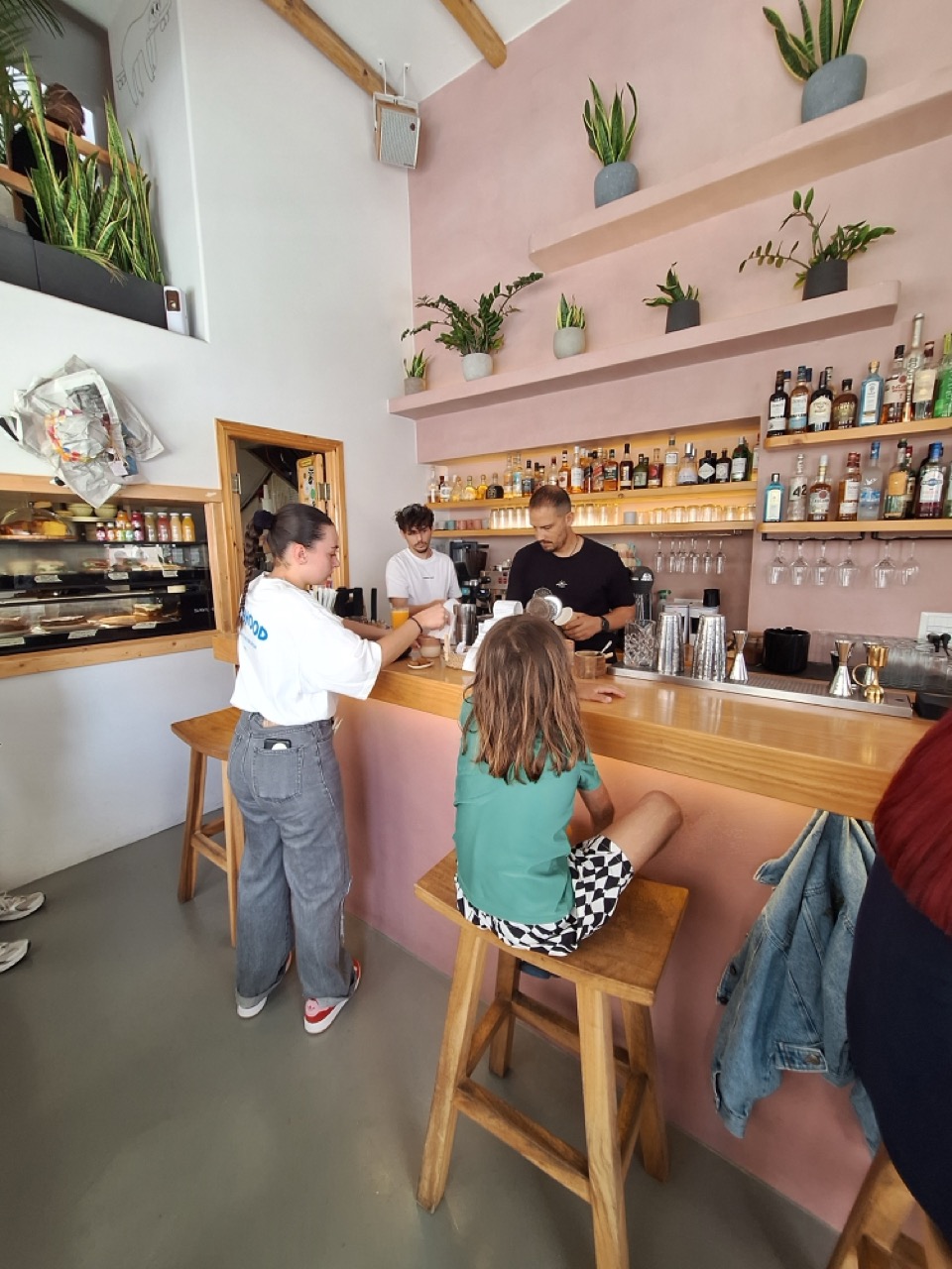 The coffee bar at Holy Hood café in Tinos Town